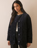 Navy Quilted Cord Jacket