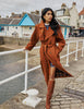 Light Brown Double-Breasted Trench Coat