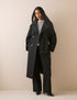 Black Double-Breasted Trench Coat