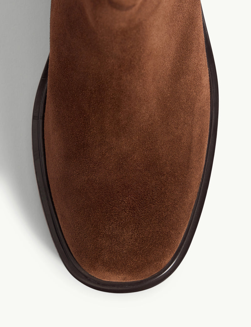 Chocolate Brown Suede Chelsea Boot