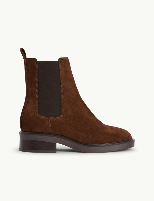 Chocolate Brown Suede Chelsea Boot