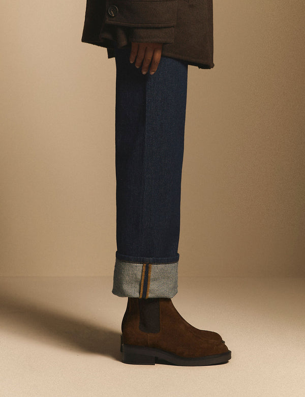 Chocolate Brown Suede Chelsea Boot