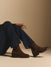 Chocolate Brown Suede Chelsea Boot