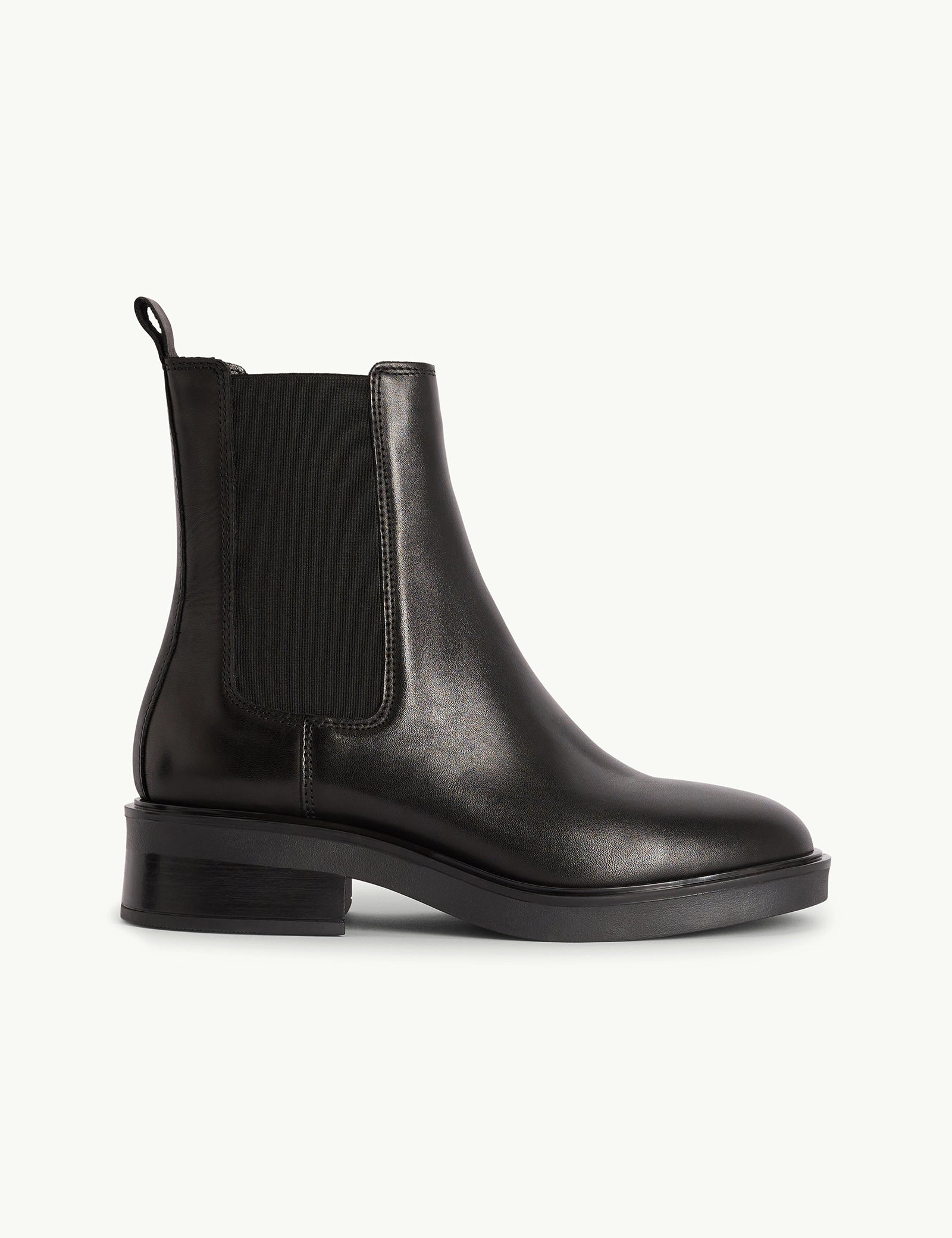 Black Leather Chelsea Boot