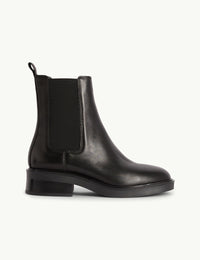 Black Leather Chelsea Boot