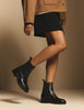 Black Leather Chelsea Boot