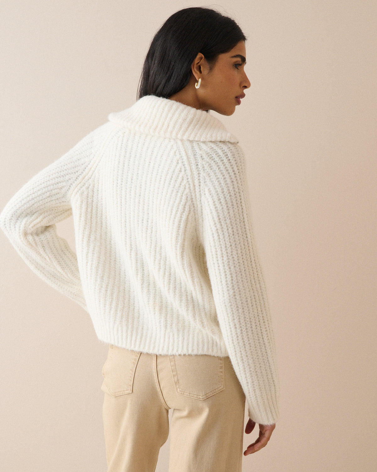 White Chunky Knitted Jumper