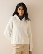 White Chunky Knitted Jumper