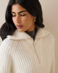 White Chunky Knitted Jumper