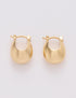 Gold Plated Chunky Sculptural Hoop Earrings
