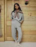 Grey Marl Tapered Wool Trouser