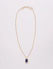 Gold Plated Lapis Lazuli Pendent Necklace