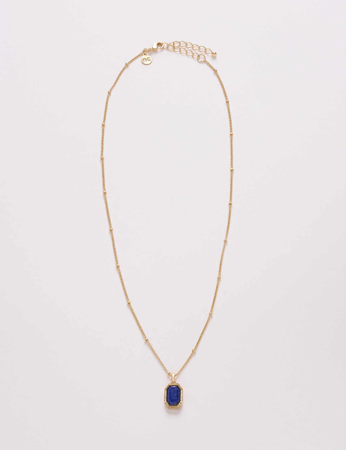 Gold Plated Lapis Lazuli Pendent Necklace