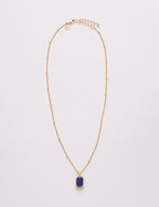 Gold Plated Lapis Lazuli Pendent Necklace