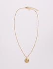 Gold Plated Ripple Pendant Dainty Necklace
