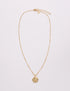 Gold Plated Ripple Pendant Dainty Necklace