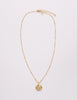 Gold Plated Ripple Pendant Dainty Necklace