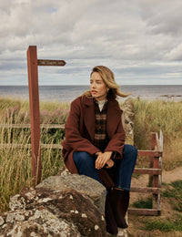Brown Wool-Blend Coat