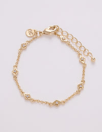 Gold Plated Cubic Zirconia Bracelet