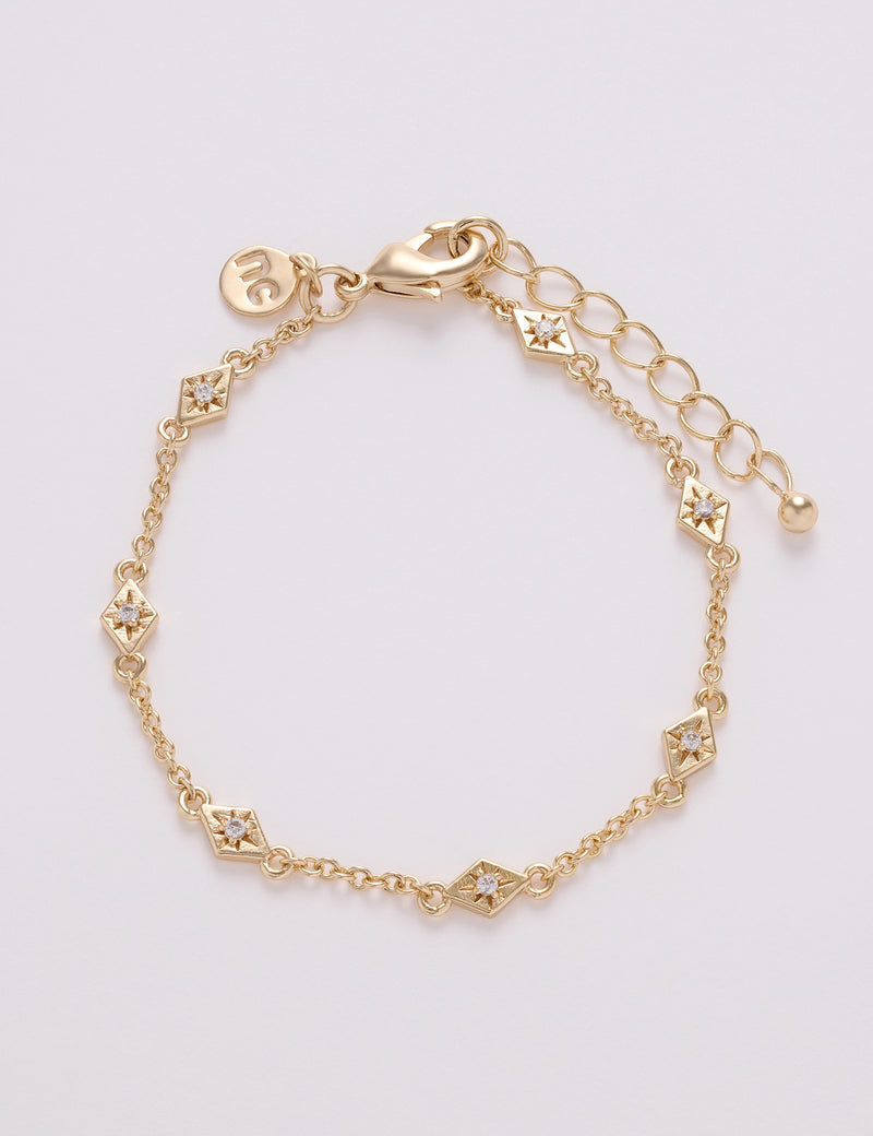 Gold Plated Cubic Zirconia Bracelet
