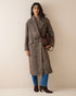 Brown Herringbone Relaxed Coat