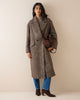 Brown Herringbone Relaxed Coat