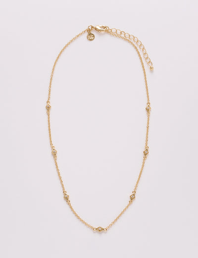 Gold Plated Cubic Zirconia Necklace