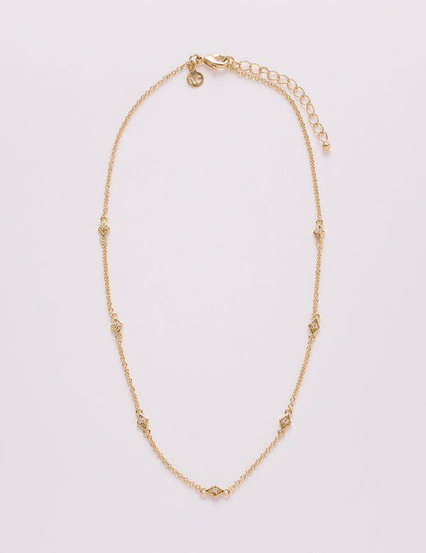 Gold Plated Cubic Zirconia Necklace