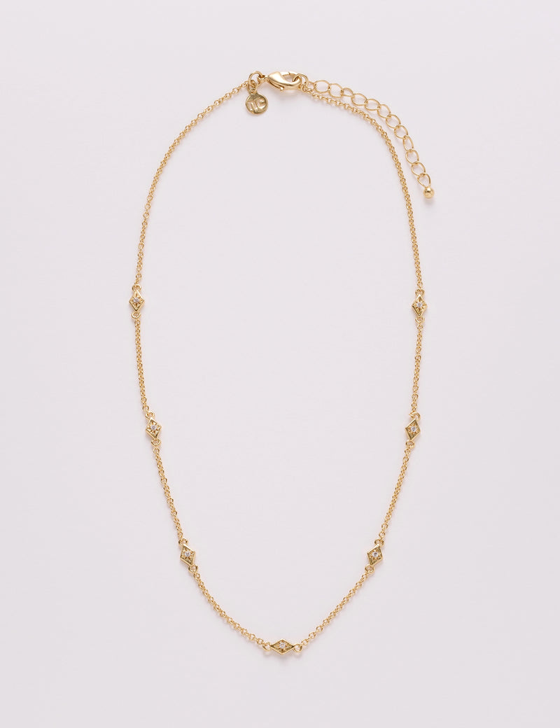 Gold Plated Cubic Zirconia Necklace