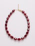 Gold Plated Ruby Quartz Beaded Necklace