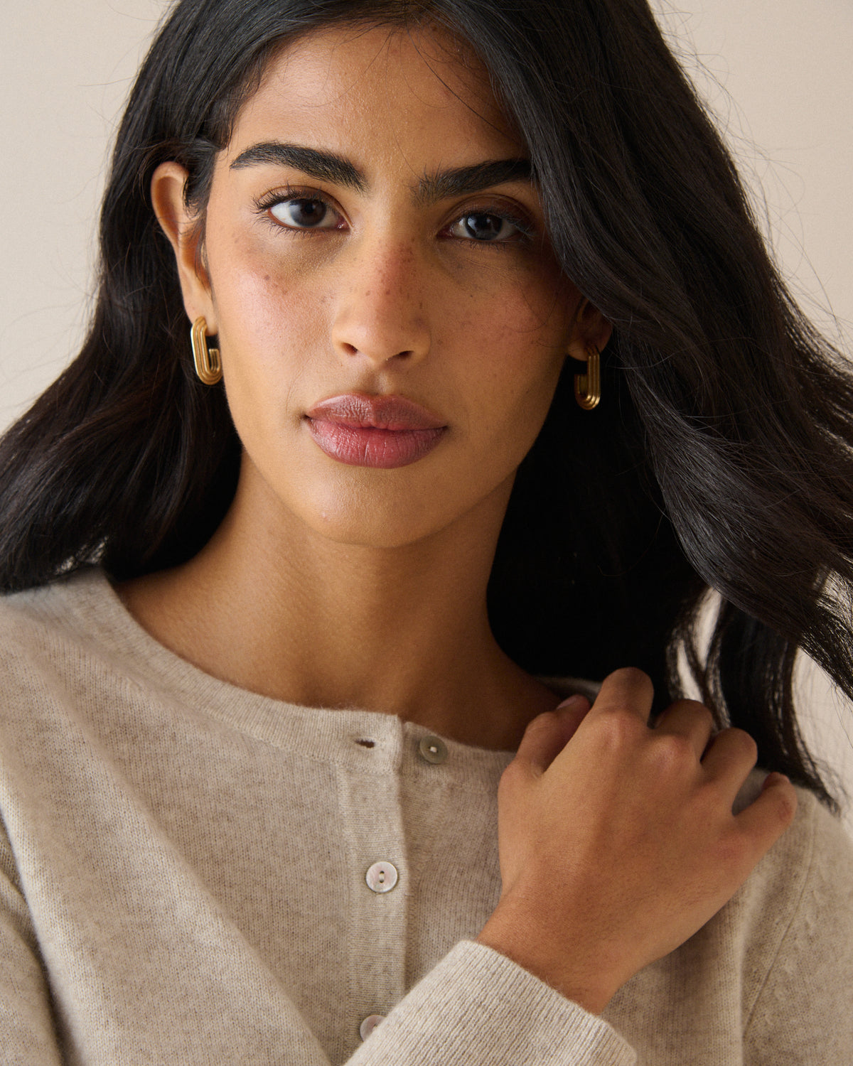 Oatmeal Cashmere Cardigan