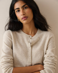 Oatmeal Cashmere Cardigan