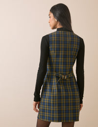 Blue and Green Check Ellie Mini Dress