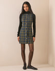 Blue and Green Check Ellie Mini Dress