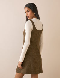 Heritage Check Wool-Blend Mini Shift Dress