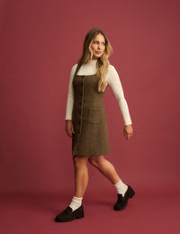 Heritage Check Wool-Blend Mini Shift Dress