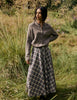 Brown Tartan High Waisted Skirt