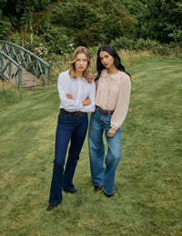 Pink Gingham Frill Peter Pan Collar Blouse