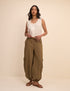 Khaki Utility Balloon Trousers