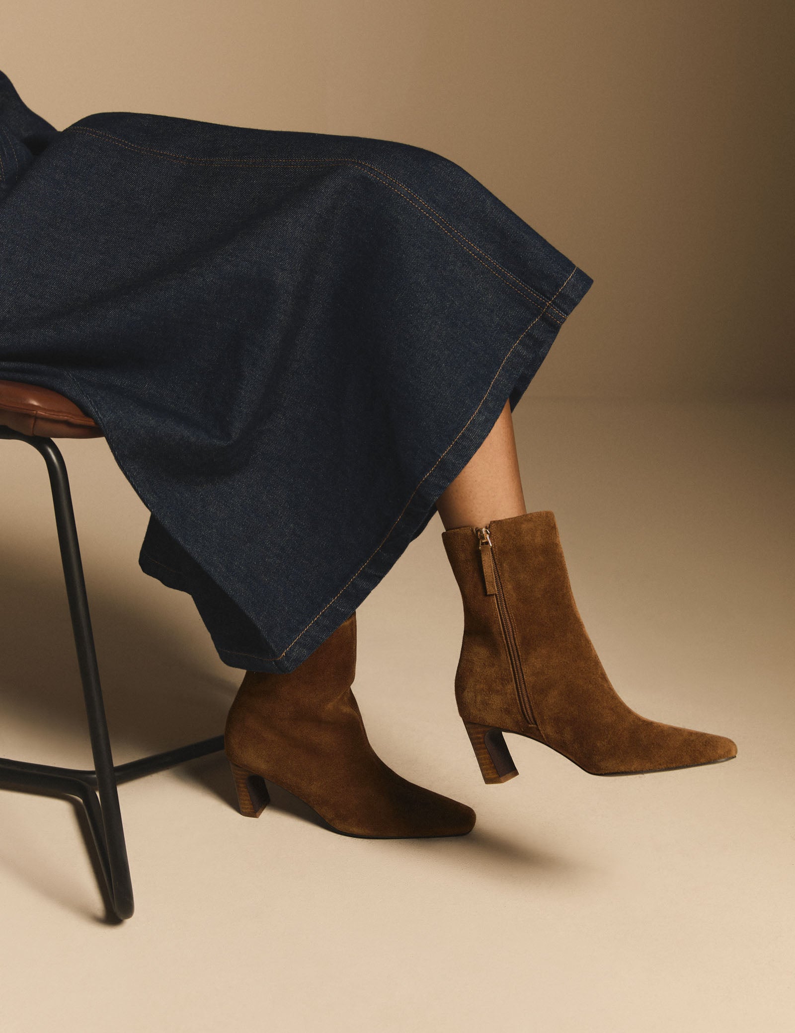 Tan Suede Ottilie Ankle Boot