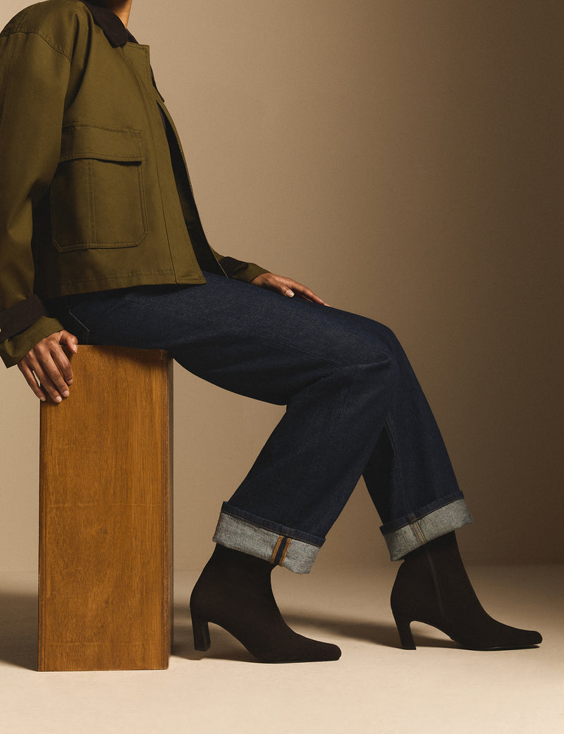 Chocolate Brown Suede Ottilie Ankle Boot