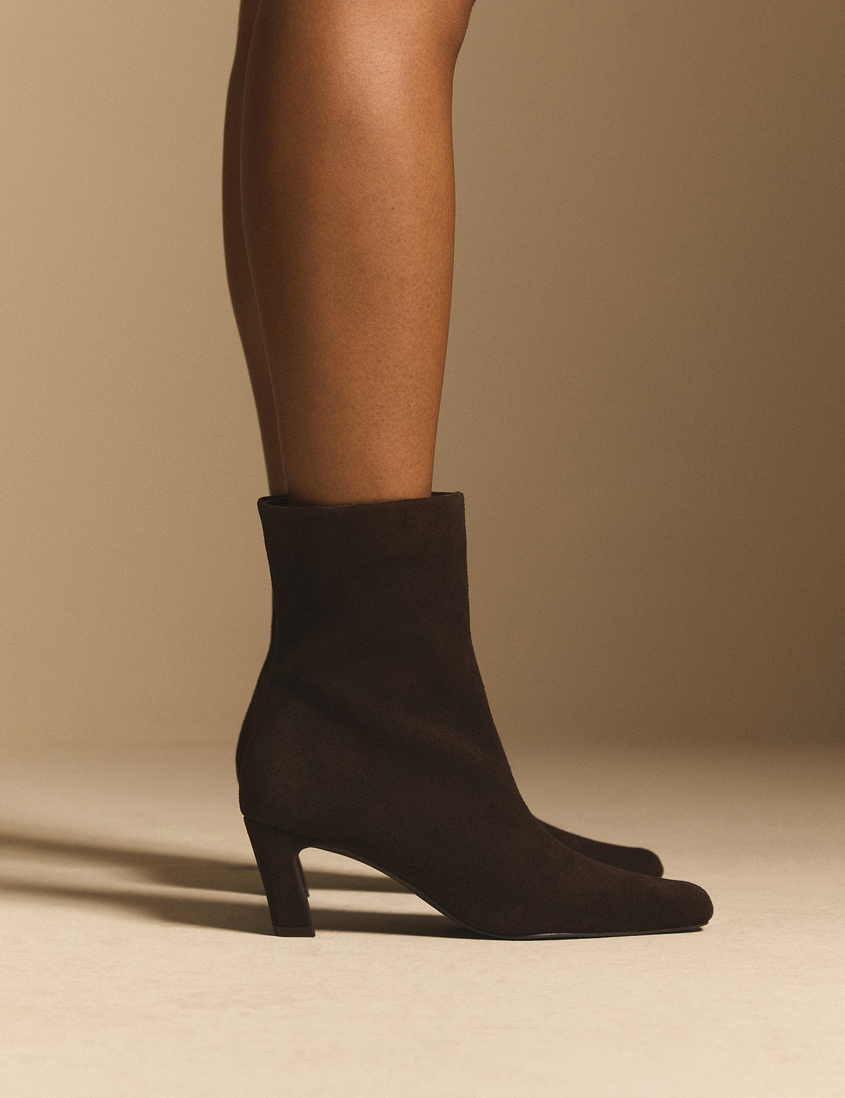 Chocolate Brown Suede Ottilie Ankle Boot
