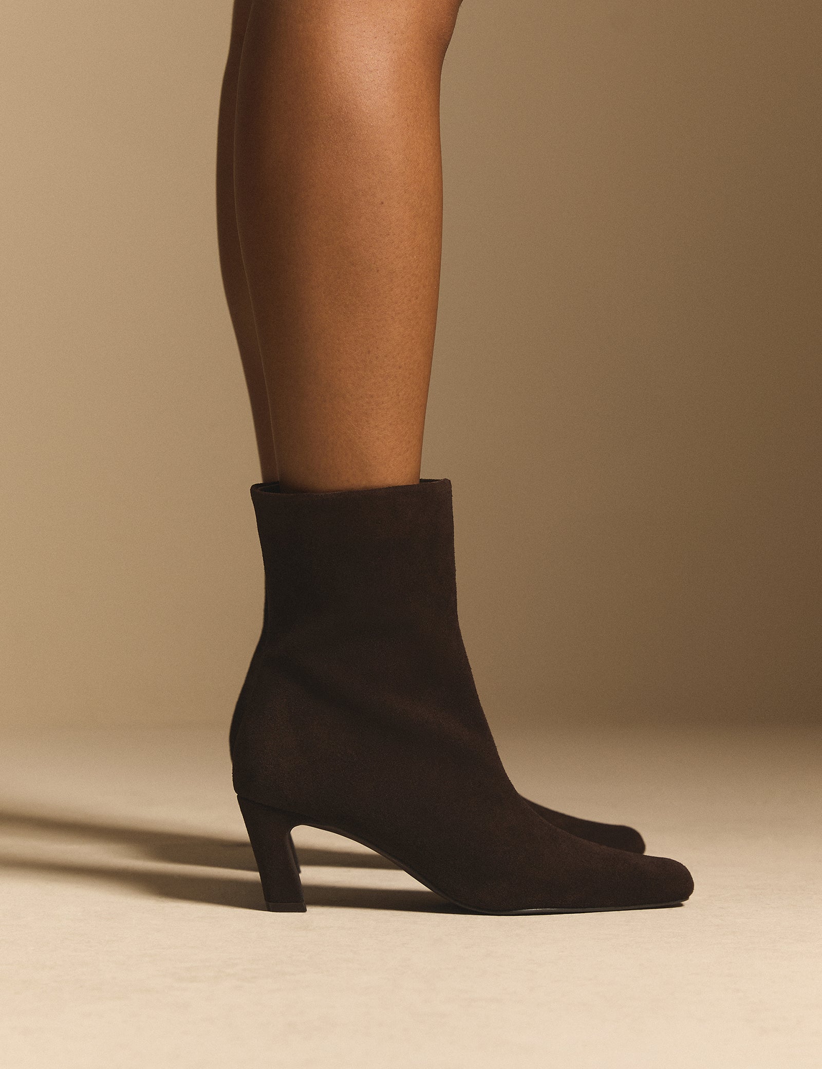 Chocolate Brown Suede Ottilie Ankle Boot