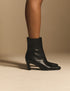 Black Leather Ottilie Ankle Boot