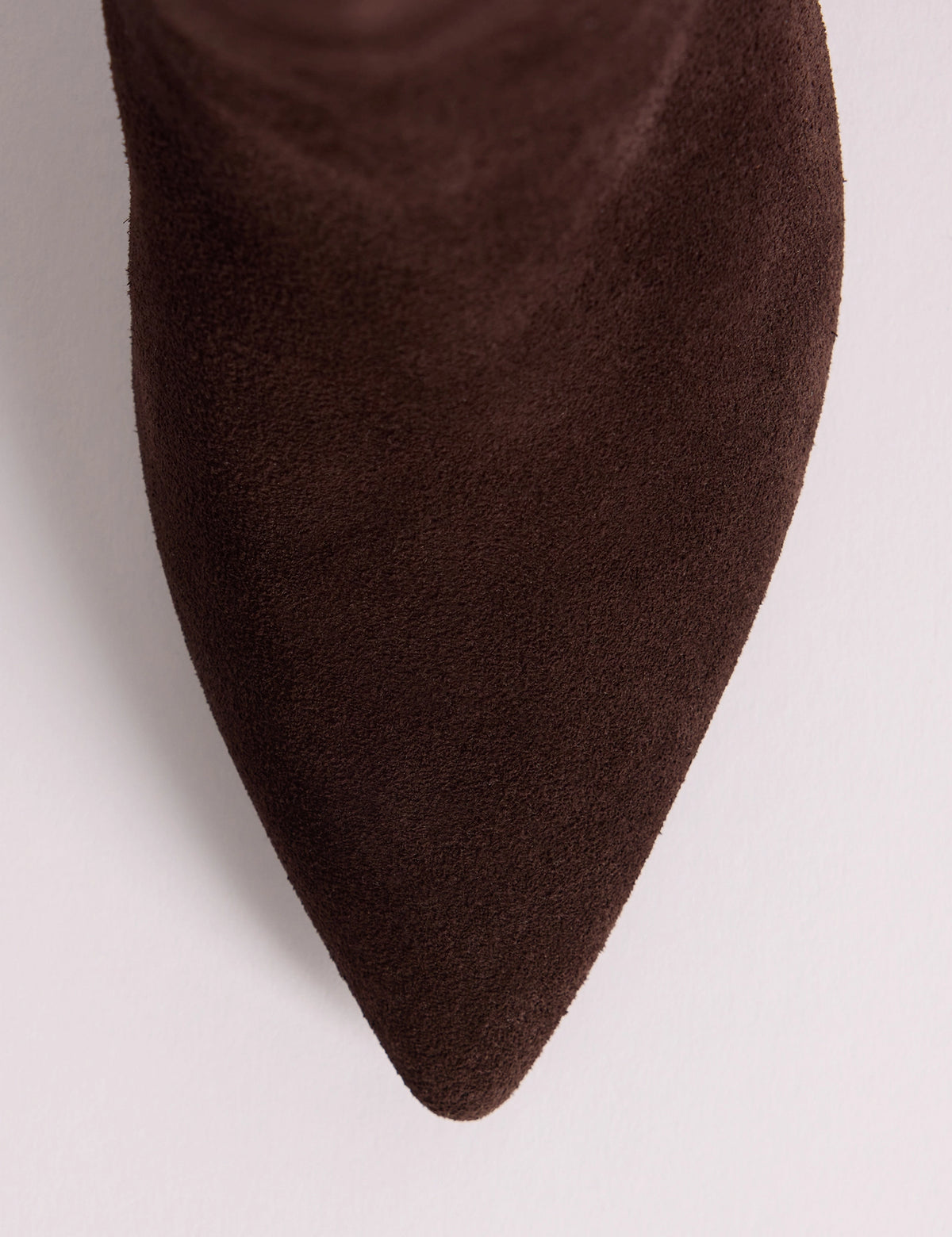 Brown Suede Knee High Heeled Boots
