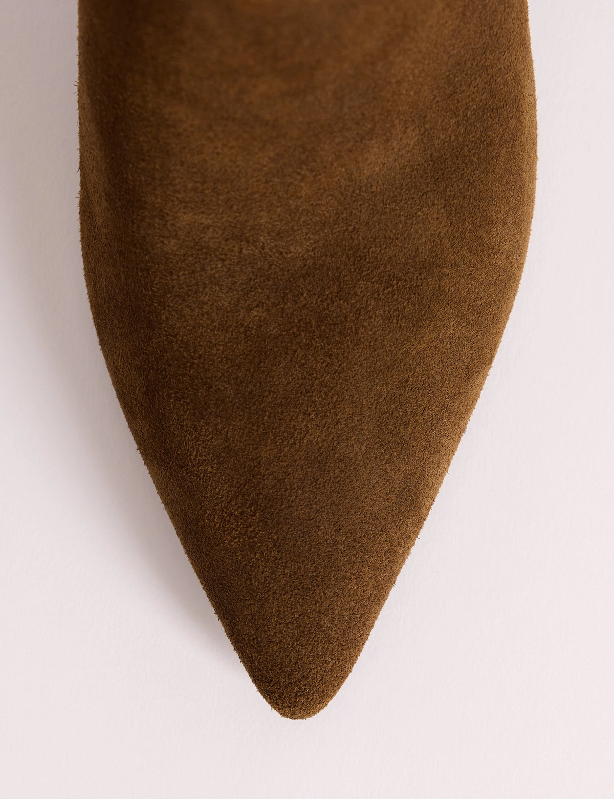 Warm Brown Suede Knee High Heeled Boots