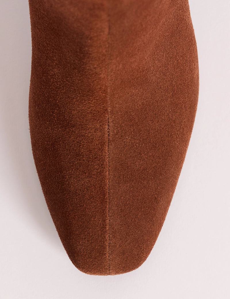 Tan Suede Knee High Boots