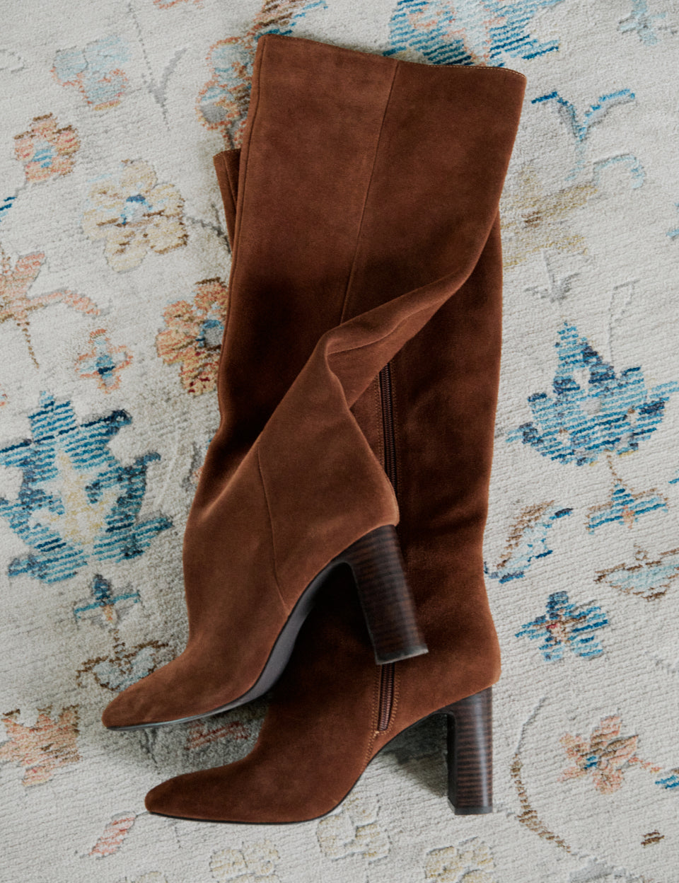 Tan Suede Knee High Boots