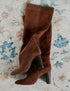 Tan Suede Knee High Boots