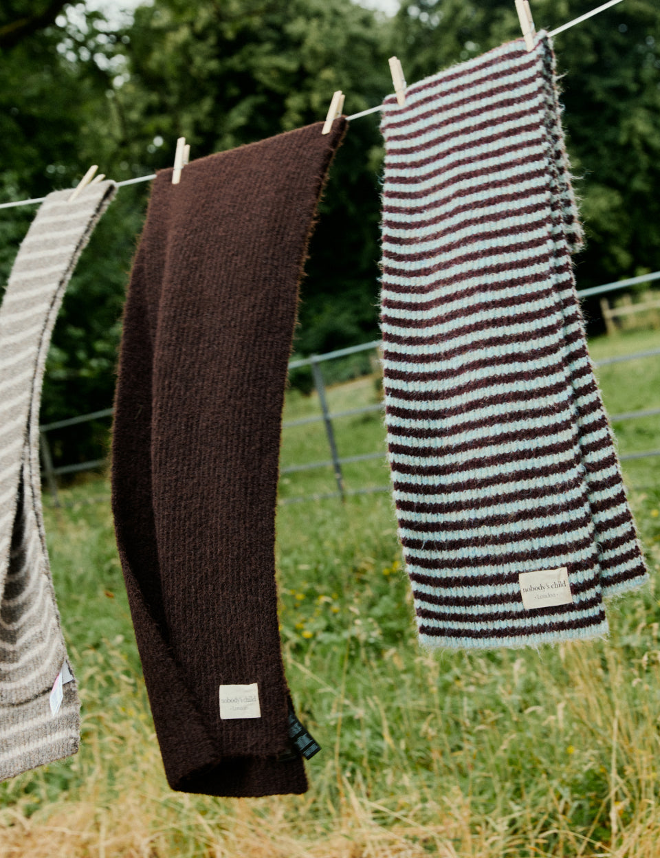 Brown Ribbed Scarf